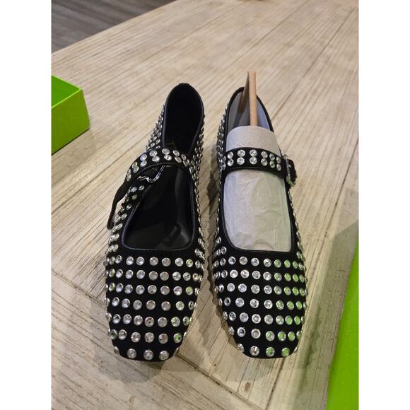 Sam Edelman Michaela Gem Mary Jane Flats Black Women's Size 8 NIB Sparkly - Picture 3 of 8